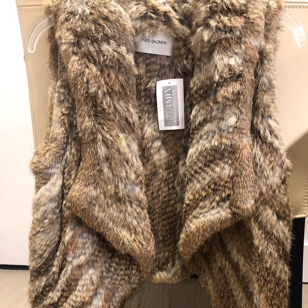 Yves Salomon rabbit fur vest - Picture 2 of 5